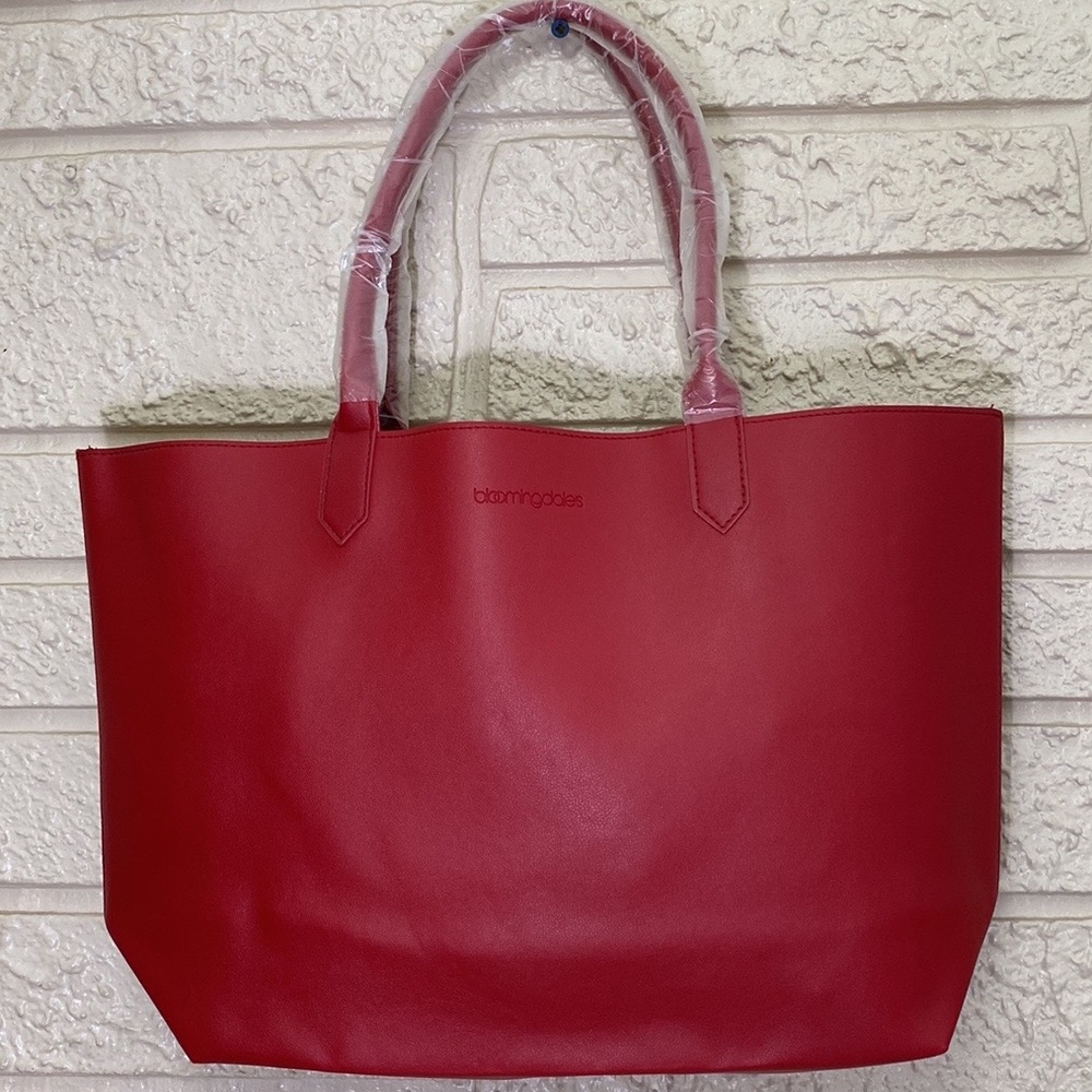Bloomingdale’s Faux Leather Tote Bag